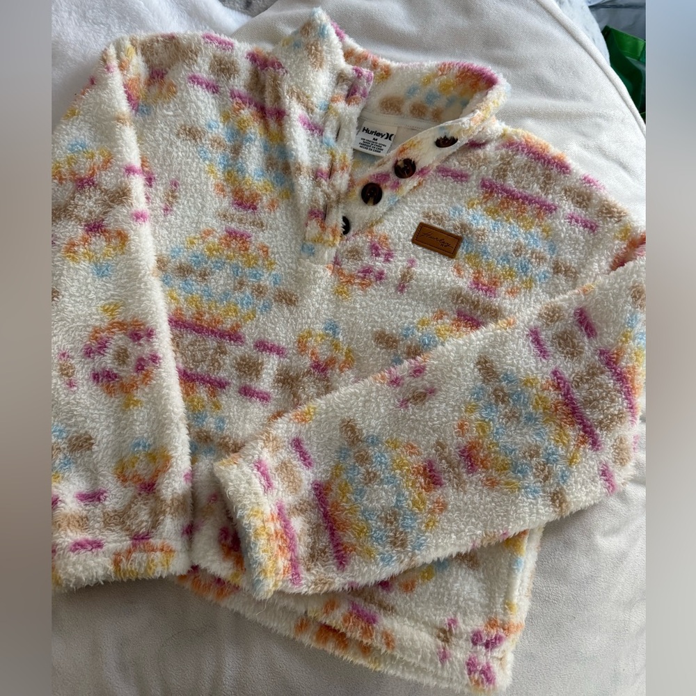 Hurley Girl Multicolor Fleece Pullover